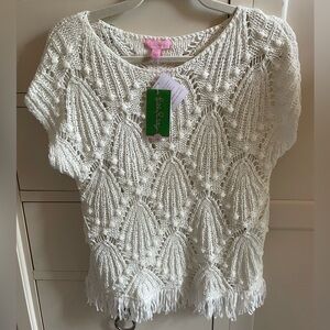 Lilly Pulitzer Shell Out Crochet Top Resort White